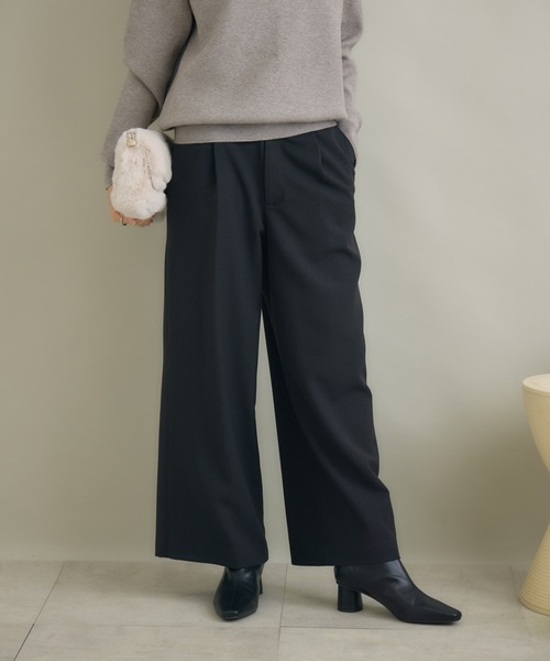 KATHARINE ROSS(キャサリンロス)の「【KATHARINE ROSS】タックセミワイドパンツ(その他パンツ・レディース・ブラック/グレー・FREE)」の8枚目の写真