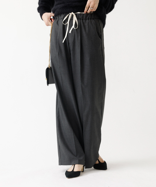 DESIGNWORKS（デザインワークス）の「スマートラメストライプレイヤードパンツ（その他パンツ・レディース・ブラック/グレー・フリー）」の10枚目の写真