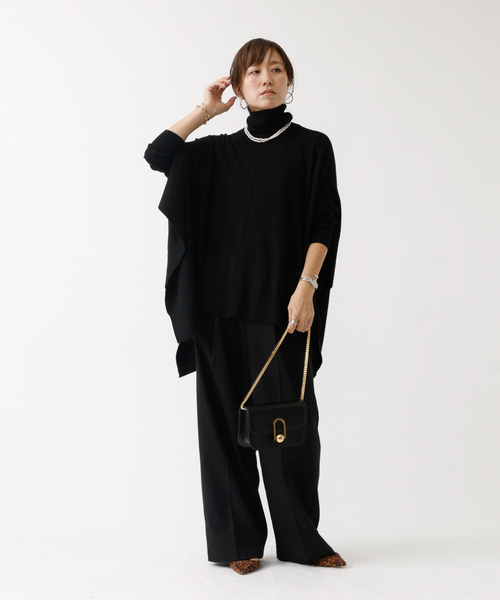 DESIGNWORKS（デザインワークス）の「スマートラメストライプレイヤードパンツ（その他パンツ・レディース・ブラック/グレー・フリー）」の12枚目の写真