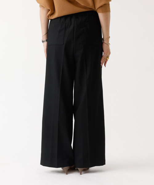 DESIGNWORKS（デザインワークス）の「スマートラメストライプレイヤードパンツ（その他パンツ・レディース・ブラック/グレー・フリー）」の16枚目の写真