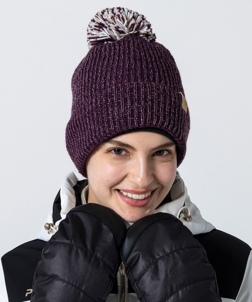 phenix(フェニックス)の「phenix(フェニックス)Mix Pompon Bright Watch Hat ミックスポンポン ブライト ニットハット(保温性/吸汗速乾)(ニットキャップ/ビーニー・レディース・ホワイト/ブラック/ベージュ/サファリグリーン/バーガンディー・ONE SIZE)」の18枚目の写真