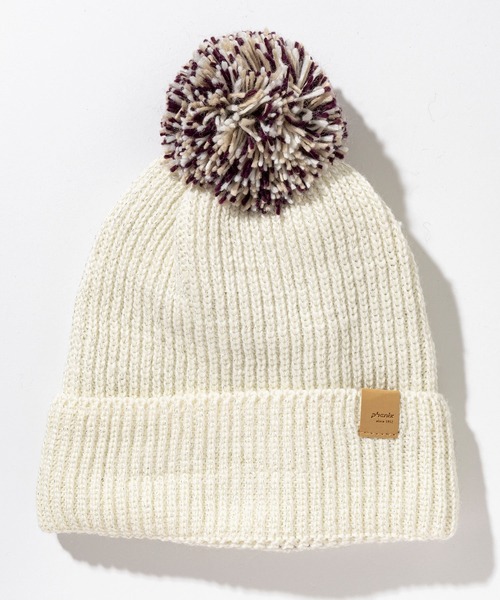 phenix(フェニックス)の「phenix(フェニックス)Mix Pompon Bright Watch Hat ミックスポンポン ブライト ニットハット(保温性/吸汗速乾)(ニットキャップ/ビーニー・レディース・ホワイト/ブラック/ベージュ/サファリグリーン/バーガンディー・ONE SIZE)」の19枚目の写真