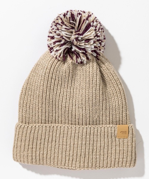 phenix(フェニックス)の「phenix(フェニックス)Mix Pompon Bright Watch Hat ミックスポンポン ブライト ニットハット(保温性/吸汗速乾)(ニットキャップ/ビーニー・レディース・ホワイト/ブラック/ベージュ/サファリグリーン/バーガンディー・ONE SIZE)」の15枚目の写真