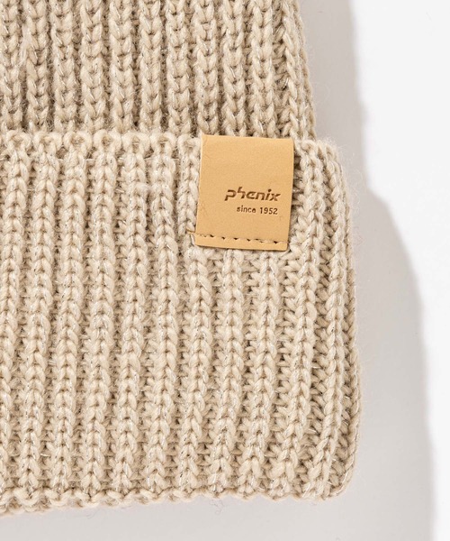 phenix(フェニックス)の「phenix(フェニックス)Mix Pompon Bright Watch Hat ミックスポンポン ブライト ニットハット(保温性/吸汗速乾)(ニットキャップ/ビーニー・レディース・ホワイト/ブラック/ベージュ/サファリグリーン/バーガンディー・ONE SIZE)」の17枚目の写真