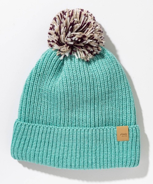 phenix(フェニックス)の「phenix(フェニックス)Mix Pompon Bright Watch Hat ミックスポンポン ブライト ニットハット(保温性/吸汗速乾)(ニットキャップ/ビーニー・レディース・ホワイト/ブラック/ベージュ/サファリグリーン/バーガンディー・ONE SIZE)」の6枚目の写真