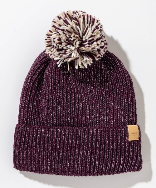 phenix(フェニックス)の「phenix(フェニックス)Mix Pompon Bright Watch Hat ミックスポンポン ブライト ニットハット(保温性/吸汗速乾)(ニットキャップ/ビーニー・レディース・ホワイト/ブラック/ベージュ/サファリグリーン/バーガンディー・ONE SIZE)」の9枚目の写真