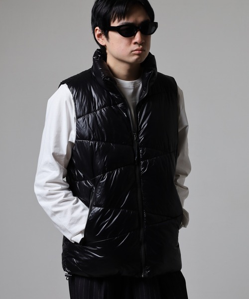 FUNALIVE(ファンアライブ)の「中綿スタンド切り替えベスト(撥水・防風加工)unisex(ダウンベスト・メンズ・ネイビー/ブラック/グレー・L/M/LL)」の13枚目の写真