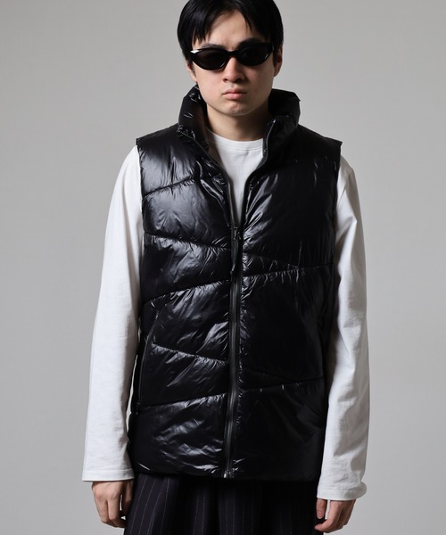 FUNALIVE(ファンアライブ)の「中綿スタンド切り替えベスト(撥水・防風加工)unisex(ダウンベスト・メンズ・ネイビー/ブラック/グレー・L/M/LL)」の14枚目の写真