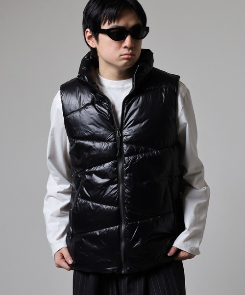 FUNALIVE(ファンアライブ)の「中綿スタンド切り替えベスト(撥水・防風加工)unisex(ダウンベスト・メンズ・ネイビー/ブラック/グレー・L/M/LL)」の15枚目の写真