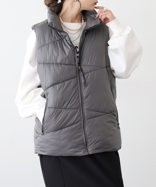FUNALIVE(ファンアライブ)の「中綿スタンド切り替えベスト(撥水・防風加工)unisex(ダウンベスト・メンズ・ネイビー/ブラック/グレー・L/M/LL)」の18枚目の写真