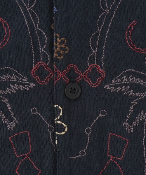 styles(スタイルス)の「WAX LONDON DIDCOT SS SHIRT HAWAIIAN SS25-SSS-DID-BOI-NVY(シャツ/ブラウス・メンズ・ネイビー・M/L)」の4枚目の写真