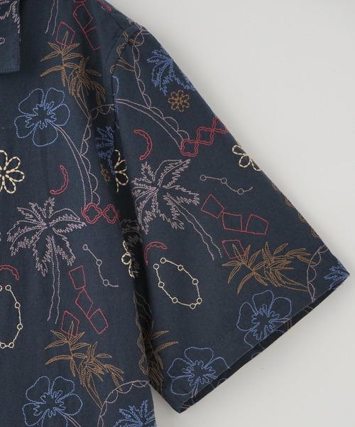 styles(スタイルス)の「WAX LONDON DIDCOT SS SHIRT HAWAIIAN SS25-SSS-DID-BOI-NVY(シャツ/ブラウス・メンズ・ネイビー・M/L)」の5枚目の写真