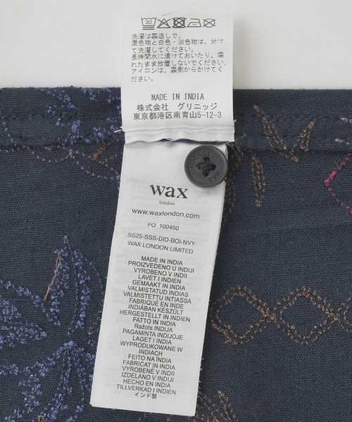 styles(スタイルス)の「WAX LONDON DIDCOT SS SHIRT HAWAIIAN SS25-SSS-DID-BOI-NVY(シャツ/ブラウス・メンズ・ネイビー・M/L)」の9枚目の写真