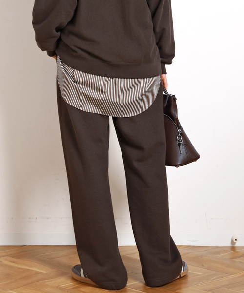 AMERICANA(アメリカーナ)の「【AMERICANA/アメリカーナ】別注UNIVERSITY AME SWEAT PANTS(スウェットパンツ・レディース・ブラウン・36/38)」の3枚目の写真
