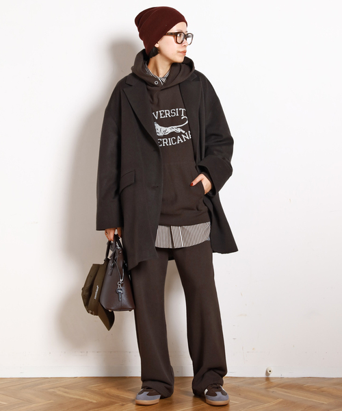 AMERICANA(アメリカーナ)の「【AMERICANA/アメリカーナ】別注UNIVERSITY AME SWEAT PANTS(スウェットパンツ・レディース・ブラウン・36/38)」の7枚目の写真