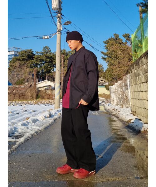 MUSINSA STANDARD（ムシンサスタンダード）の「リラックスフィットオックスフォードシャツ[ブラック]（シャツ/ブラウス・メンズ・その他・XX-LARGE/XXX-LARGE/SMALL/MEDIUM/LARGE/X-LARGE）」の15枚目の写真