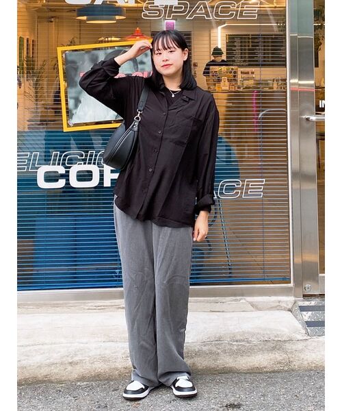 MUSINSA STANDARD（ムシンサスタンダード）の「リラックスフィットオックスフォードシャツ[ブラック]（シャツ/ブラウス・メンズ・その他・XX-LARGE/XXX-LARGE/SMALL/MEDIUM/LARGE/X-LARGE）」の19枚目の写真