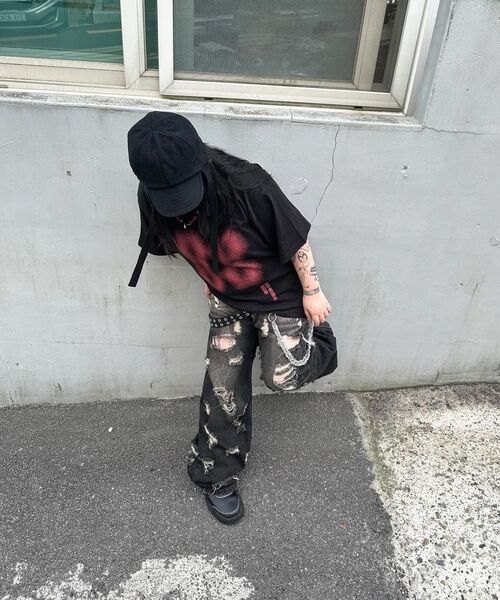CRIGUN(クリガン)の「エフェクトグラフィックス セミオーバーフィット 半袖Tシャツ ブラック(Tシャツ/カットソー・レディース・ブラック・XX-LARGE/SMALL/MEDIUM/LARGE/X-LARGE)」の16枚目の写真