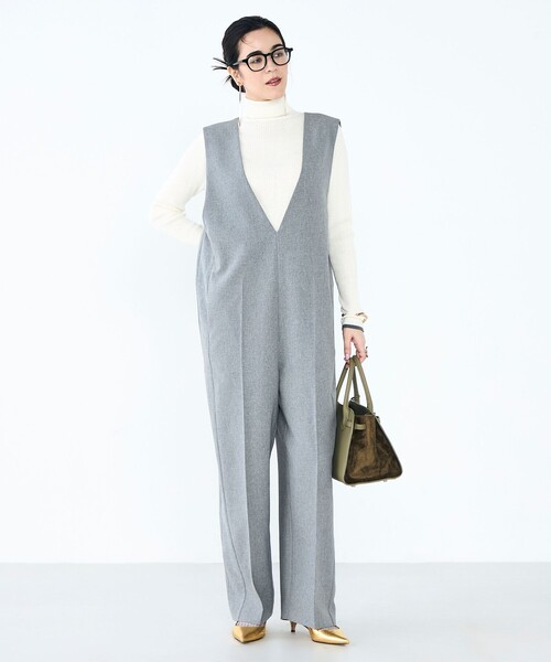 NOLLEY'S（ノーリーズ）の「ウォッシャブルVネックサロペット（つなぎ