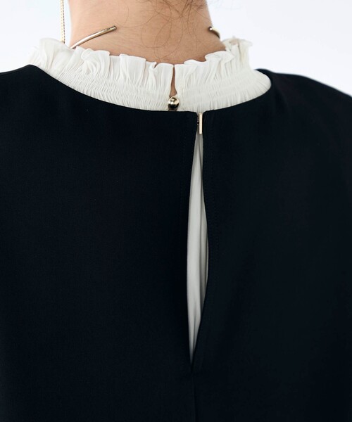 NOLLEY’S（ノーリーズ）の「ウォッシャブルVネックサロペット（つなぎ/オールインワン・レディース・ブラック/グレー・36/38）」の15枚目の写真