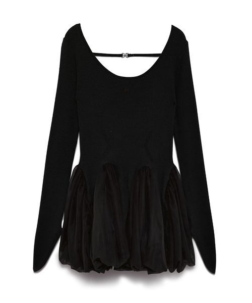 SORIN(ソリン )の「Tulle Panel Hem Top/チュールパネルヘムトップ(Tシャツ/カットソー・レディース・オフホワイト/ブラック/カーキ・38)」の12枚目の写真