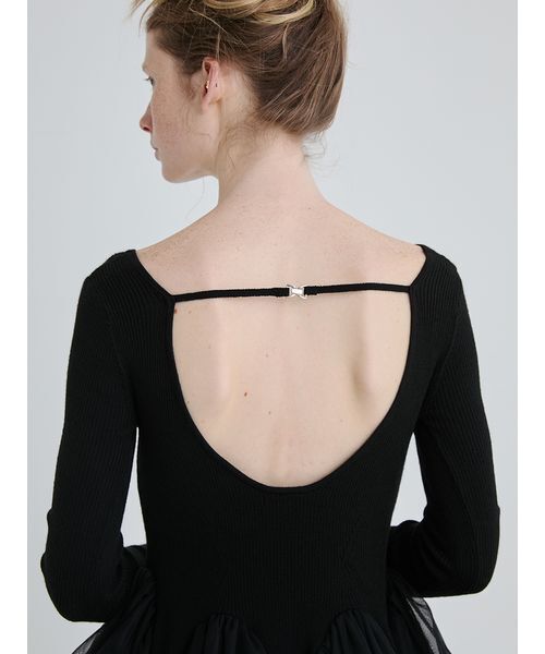 SORIN(ソリン )の「Tulle Panel Hem Top/チュールパネルヘムトップ(Tシャツ/カットソー・レディース・オフホワイト/ブラック/カーキ・38)」の14枚目の写真