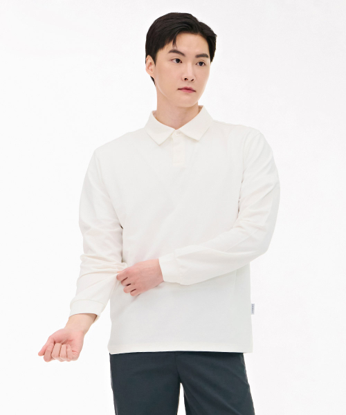 CHASECULT(チェイスカルト)の「男性カラー長袖Tシャツ-ホワイト(Tシャツ/カットソー・メンズ・ホワイト・100/95/105)」の4枚目の写真