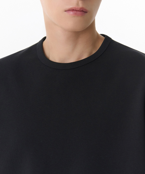MUSINSA STANDARD（ムシンサスタンダード）の「ヘビーポンテリラックスクルーネックTシャツ[ブラック]（Tシャツ/カットソー・メンズ・その他・LARGE/X-LARGE/SMALL/MEDIUM/XX-LARGE/XXX-LARGE）」の3枚目の写真