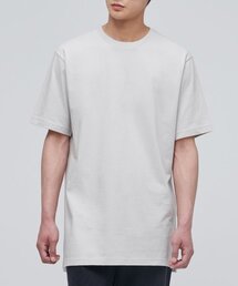 レイヤードクルーネックTシャツ_ロング丈 [マッシュルーム]