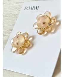 【SOARM】上品に華やぐフラワーモチーフピアス〈3カラー〉(MA)