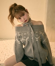 オフショルダー」に該当するトップス（リボン）ファッション通販