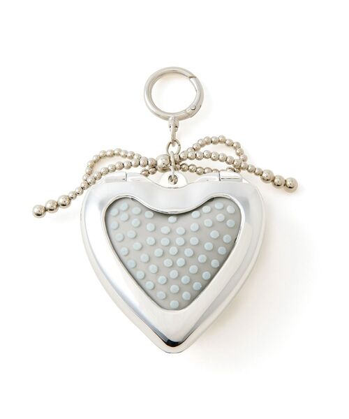 チャーム付き ミラー＆ブラシ シルバー（その他ビューティーグッズ