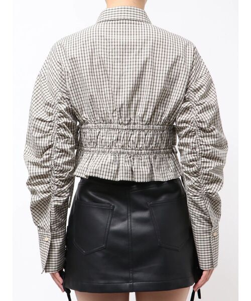 EMODA（エモダ）の「サイドリボンストリングシャツ（シャツ/ブラウス・レディース・ブルー/グレー/ホワイト・FREE）」の16枚目の写真