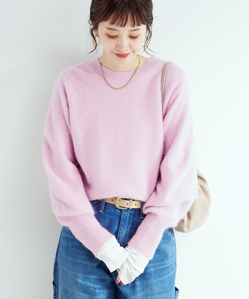 セール】獣毛混パフプルオーバー（ニット/セーター）｜B.C STOCK（ベー