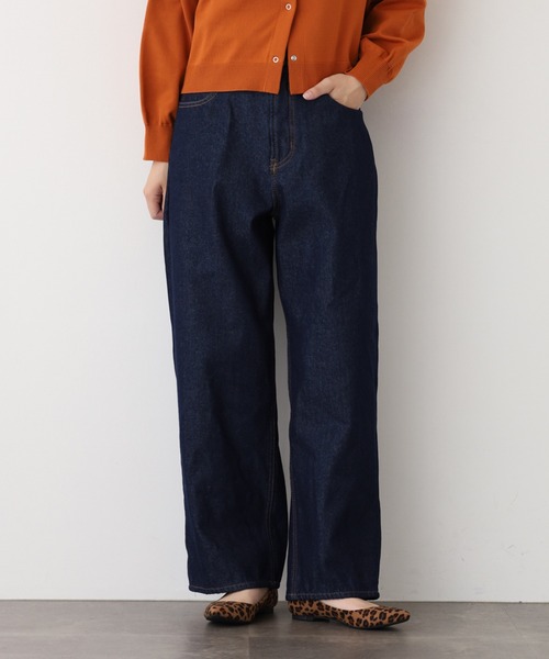 .WORKS(ドットワークス)の「.works 裏シャギーデニムワイドパンツ(デニムパンツ・レディース・ブルー/ネイビー・S-Long/M-Long/L-Long/S-Short/M-Short/L-Short)」の2枚目の写真