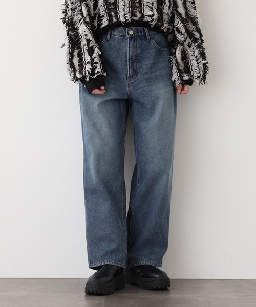 .WORKS(ドットワークス)の「.works 裏シャギーデニムワイドパンツ(デニムパンツ・レディース・ブルー/ネイビー・S-Long/M-Long/L-Long/S-Short/M-Short/L-Short)」の8枚目の写真