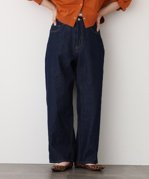 .WORKS(ドットワークス)の「.works 裏シャギーデニムワイドパンツ(デニムパンツ・レディース・ブルー/ネイビー・S-Long/M-Long/L-Long/S-Short/M-Short/L-Short)」の4枚目の写真
