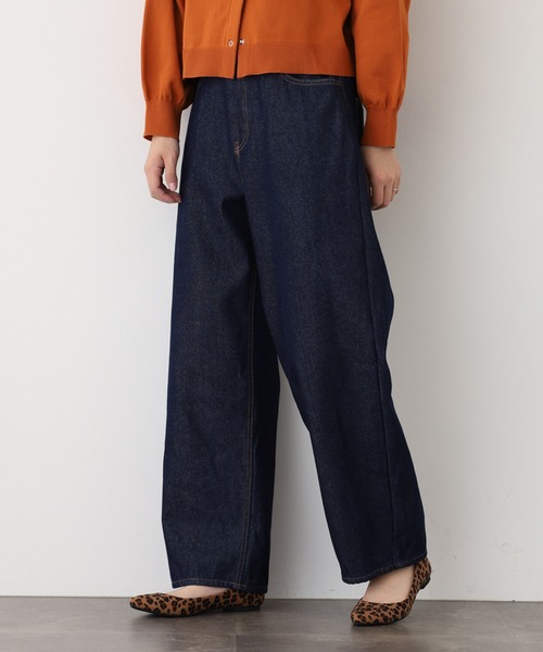 .WORKS(ドットワークス)の「.works 裏シャギーデニムワイドパンツ(デニムパンツ・レディース・ブルー/ネイビー・S-Long/M-Long/L-Long/S-Short/M-Short/L-Short)」の3枚目の写真