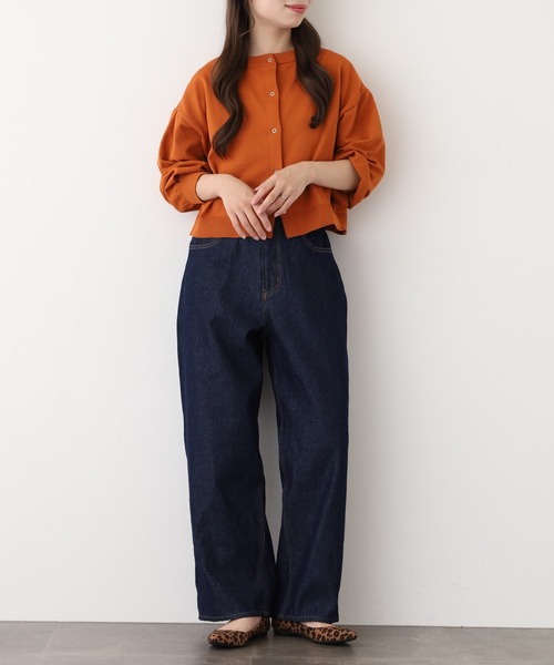 .WORKS(ドットワークス)の「.works 裏シャギーデニムワイドパンツ(デニムパンツ・レディース・ブルー/ネイビー・S-Long/M-Long/L-Long/S-Short/M-Short/L-Short)」の6枚目の写真