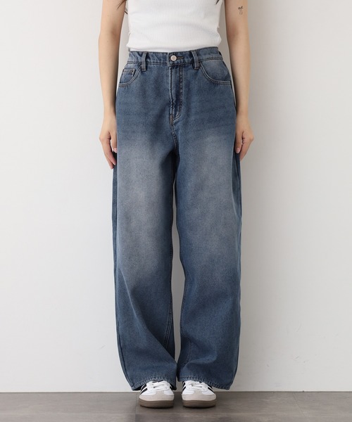 .WORKS(ドットワークス)の「.works 裏シャギーデニムワイドパンツ(デニムパンツ・レディース・ブルー/ネイビー・S-Long/M-Long/L-Long/S-Short/M-Short/L-Short)」の19枚目の写真