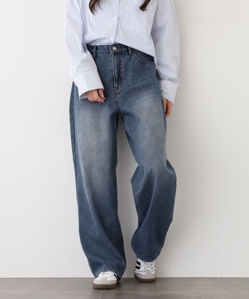 .WORKS(ドットワークス)の「.works 裏シャギーデニムワイドパンツ(デニムパンツ・レディース・ブルー/ネイビー・S-Long/M-Long/L-Long/S-Short/M-Short/L-Short)」の17枚目の写真