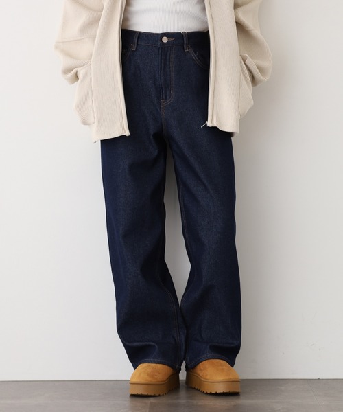 .WORKS(ドットワークス)の「.works 裏シャギーデニムワイドパンツ(デニムパンツ・レディース・ブルー/ネイビー・S-Long/M-Long/L-Long/S-Short/M-Short/L-Short)」の11枚目の写真