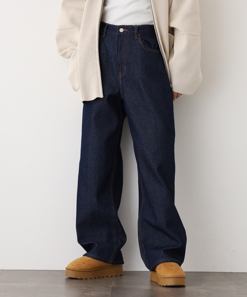 .WORKS(ドットワークス)の「.works 裏シャギーデニムワイドパンツ(デニムパンツ・レディース・ブルー/ネイビー・S-Long/M-Long/L-Long/S-Short/M-Short/L-Short)」の13枚目の写真