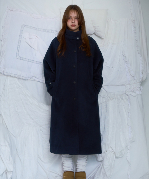ROSEFRANTZ（ロゼフランツ）の「Half-neck Overfit Long Coat [Navy]（チェスターコート・レディース・ネイビー・OS）」の11枚目の写真