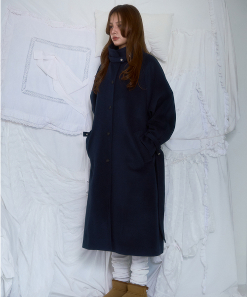 ROSEFRANTZ（ロゼフランツ）の「Half-neck Overfit Long Coat [Navy]（チェスターコート・レディース・ネイビー・OS）」の12枚目の写真