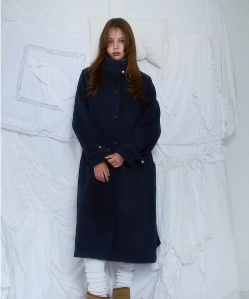 ROSEFRANTZ（ロゼフランツ）の「Half-neck Overfit Long Coat [Navy]（チェスターコート・レディース・ネイビー・OS）」の4枚目の写真