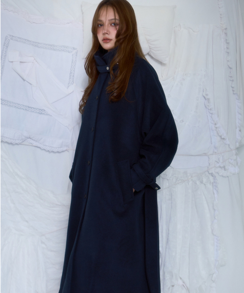 ROSEFRANTZ（ロゼフランツ）の「Half-neck Overfit Long Coat [Navy]（チェスターコート・レディース・ネイビー・OS）」の5枚目の写真