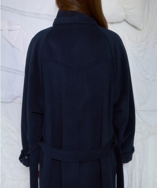 ROSEFRANTZ（ロゼフランツ）の「Half-neck Overfit Long Coat [Navy]（チェスターコート・レディース・ネイビー・OS）」の8枚目の写真