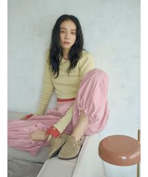 バレルレッグタックパンツ