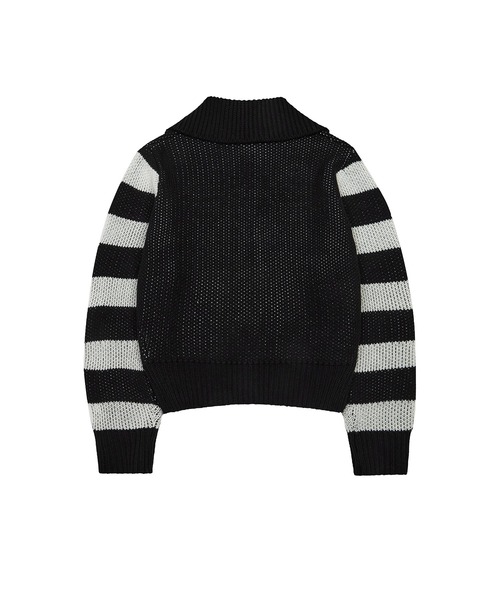 LUVISTRUE(ラヴイズトゥルー)の「EV SKELETON KNIT CARDIGAN(カーディガン/ボレロ・レディース・クリーム/ブラック・FREE)」の12枚目の写真